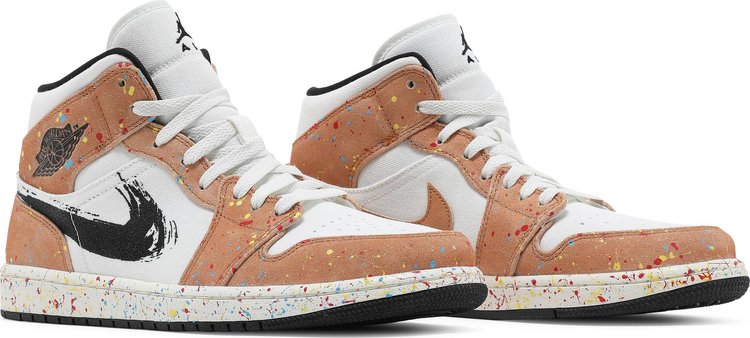 Nike Air Jordan 1 Mid SE 'Brushstroke Paint Splatter'