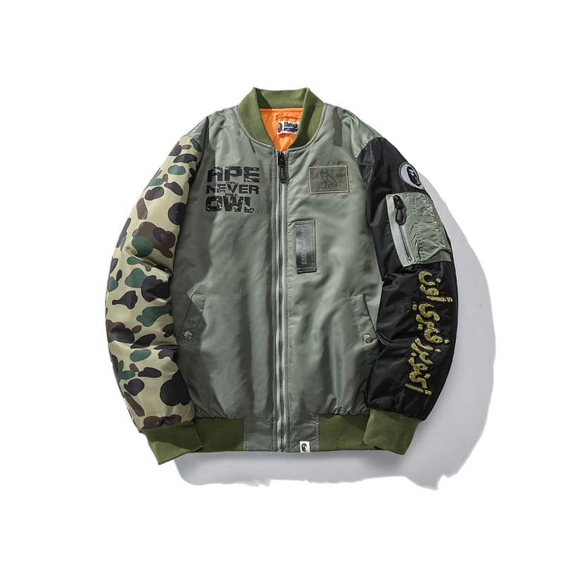 Jaqueta BAPE x OVO Loose Fit MA-1 Olive Drab